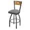 Holland Bar Stool Co 30" Swivel Counter Stool, Bronze Finish, Med Back, Canter Grey Seat 83030PWMedMplB007 - alternate 1